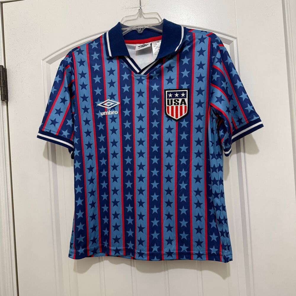 Umbro USA 2026 Red White Blue Soccer Jersey - Kids Medium 8 NEW NWT